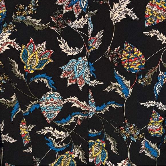 7th Avenue Women's Blackwith Bright Floral Tailored Open Jacket, size XS - Picture 7 of 10